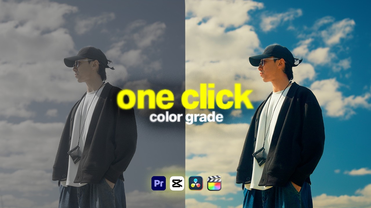 how i color grade my videos in one click (works on Premiere, CapCut, Davinci)