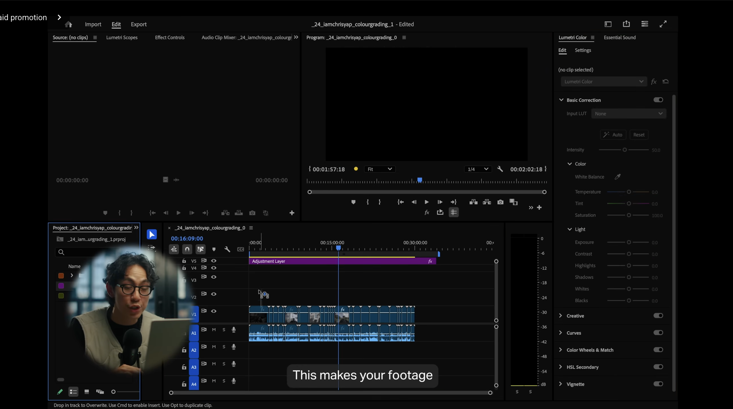 how i color grade my videos in one click (works on Premiere, CapCut, Davinci)