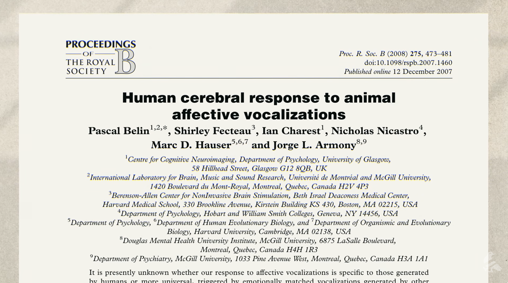 What do other animals think of human music?