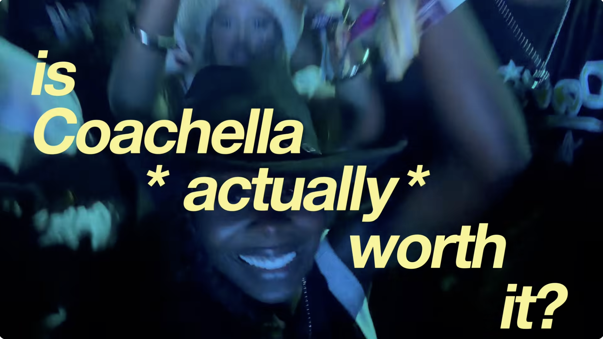 I'm comparing normal Coachella to influencer Coachella.